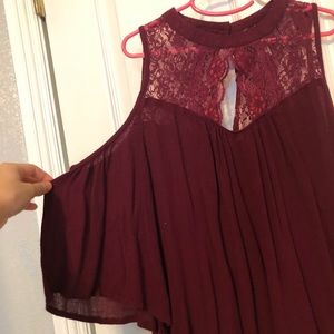 Cold Shoulder Lace Top